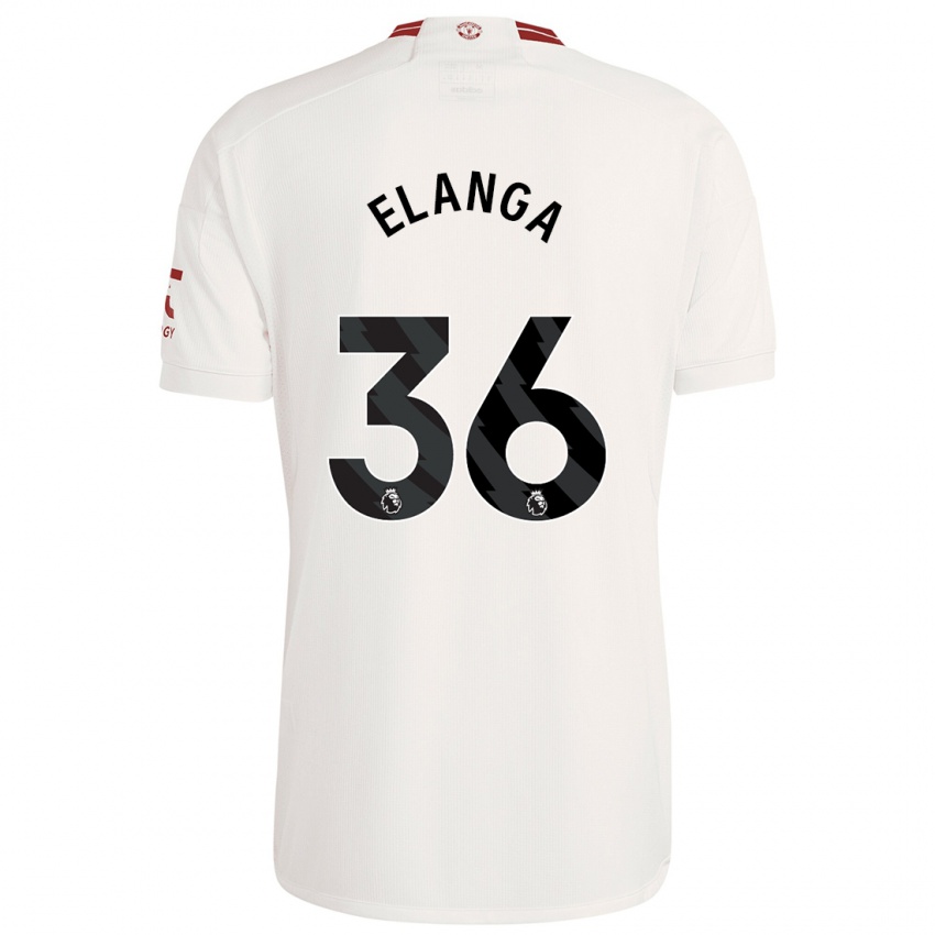 Kinder Anthony Elanga #36 Weiß Ausweichtrikot Trikot 2023/24 T-Shirt Schweiz