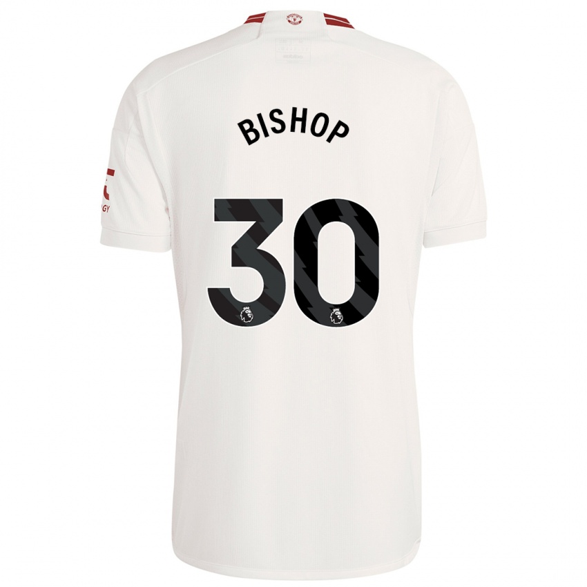 Kinder Nathan Bishop #30 Weiß Ausweichtrikot Trikot 2023/24 T-Shirt Schweiz