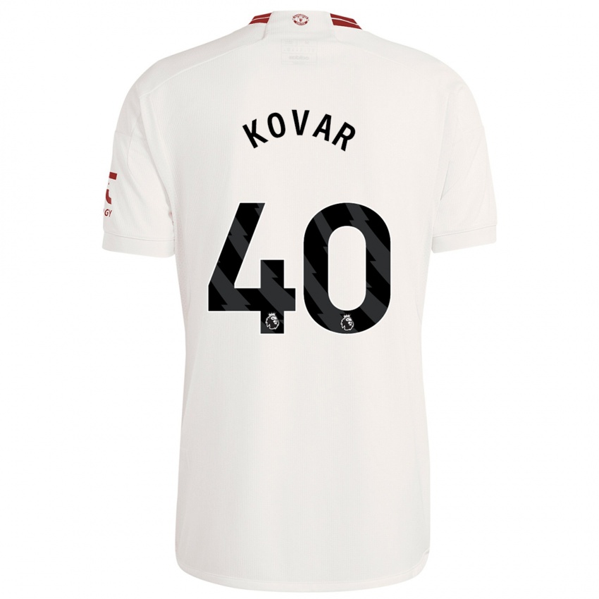 Kinder Matej Kovar #40 Weiß Ausweichtrikot Trikot 2023/24 T-Shirt Schweiz