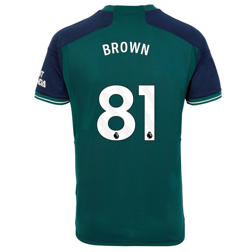 Enfant Maillot Luis Brown #81 Vert Troisieme 2023/24 T-Shirt Suisse