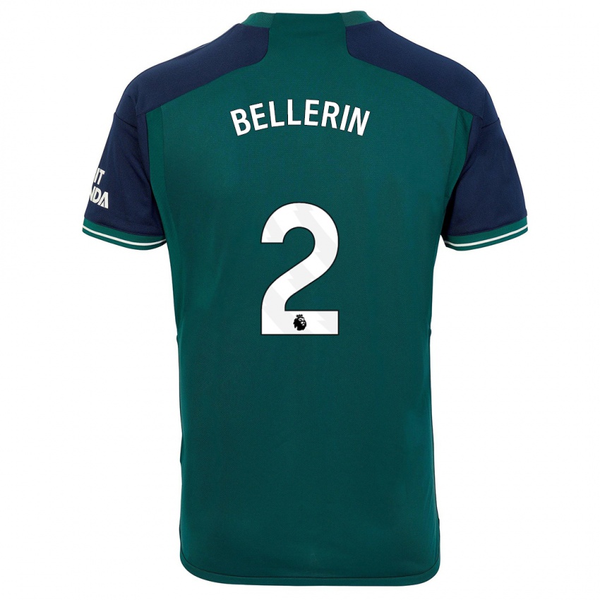 Enfant Maillot Hector Bellerin #2 Vert Troisieme 2023/24 T-Shirt Suisse