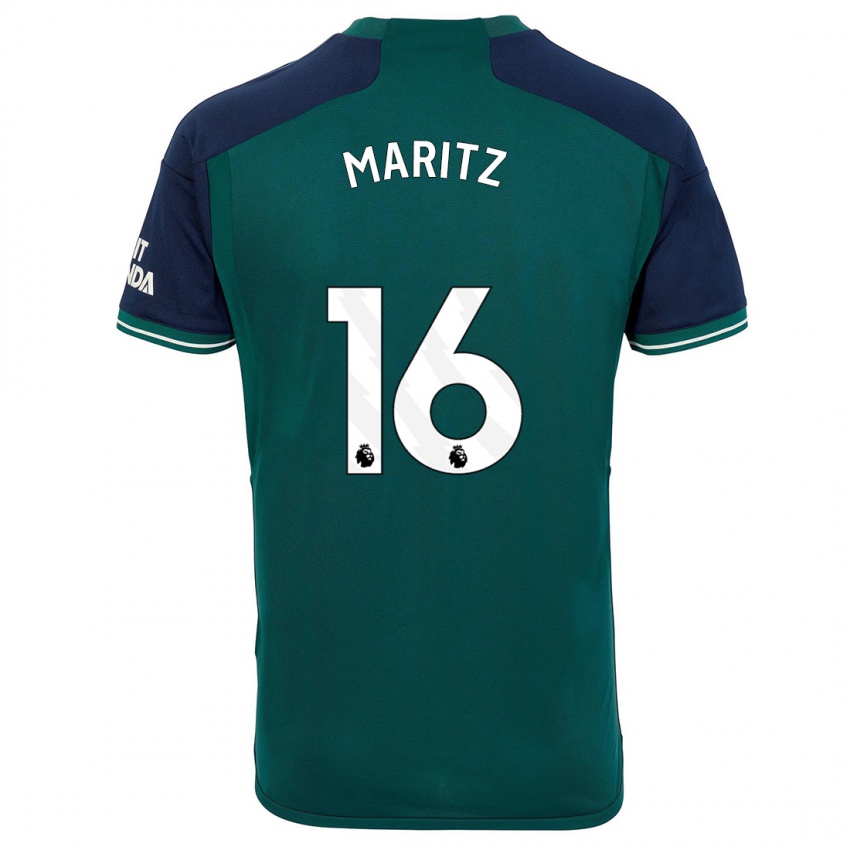 Enfant Maillot Noelle Maritz #16 Vert Troisieme 2023/24 T-Shirt Suisse