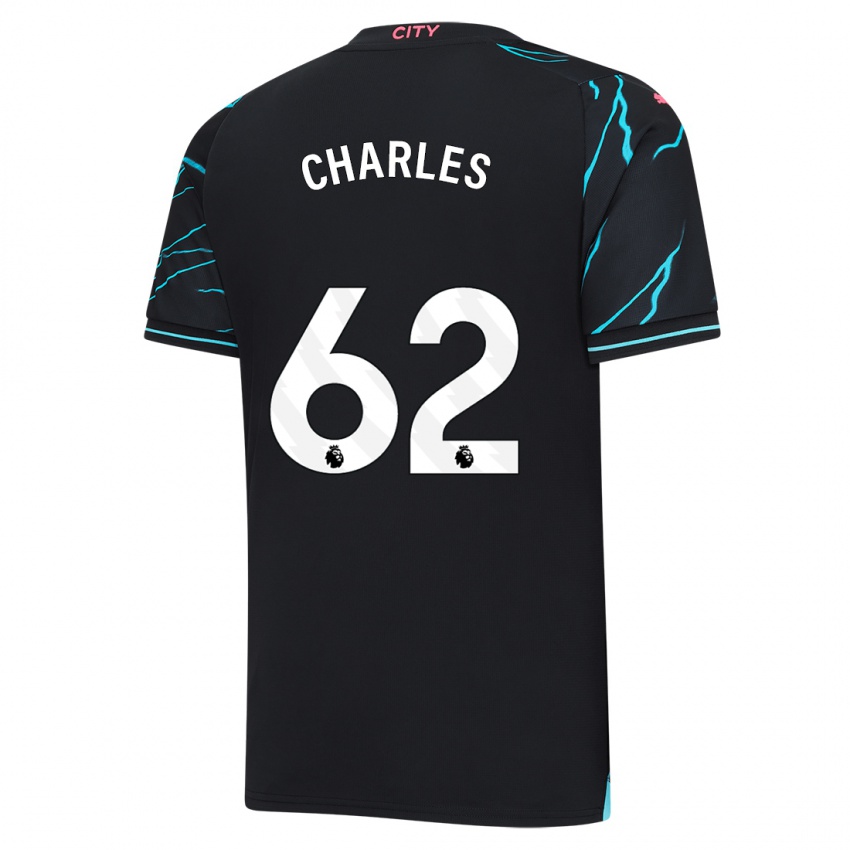 Kinder Shea Charles #62 Dunkelblau Ausweichtrikot Trikot 2023/24 T-Shirt Schweiz