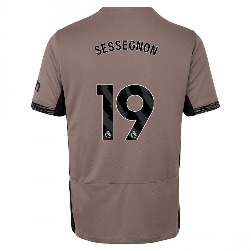 Kinder Ryan Sessegnon #19 Dunkelbeige Ausweichtrikot Trikot 2023/24 T-Shirt Schweiz