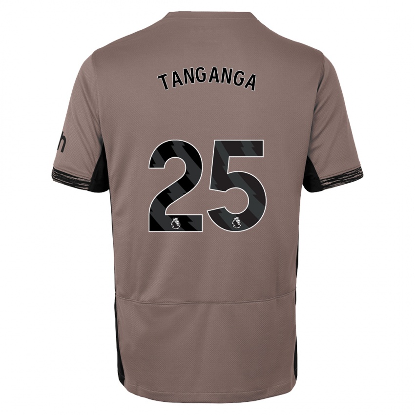 Kinder Japhet Tanganga #25 Dunkelbeige Ausweichtrikot Trikot 2023/24 T-Shirt Schweiz