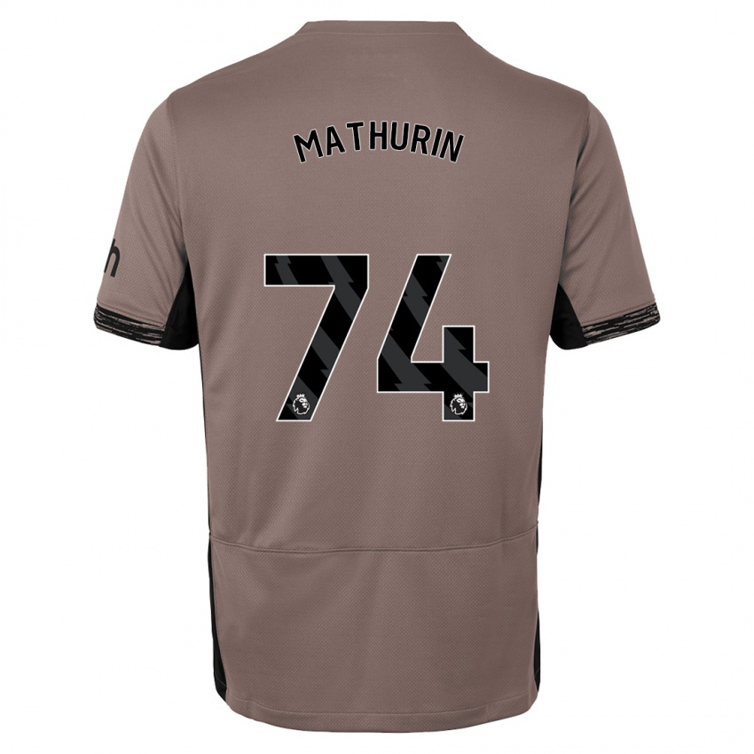 Kinder Roshaun Mathurin #74 Dunkelbeige Ausweichtrikot Trikot 2023/24 T-Shirt Schweiz