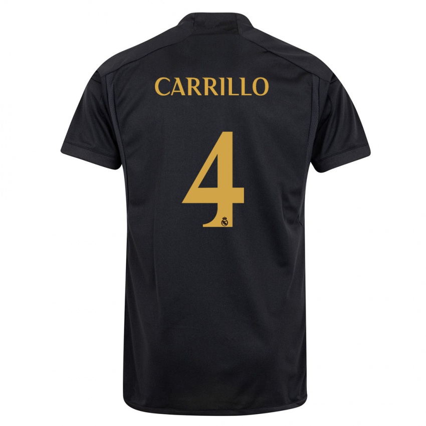 Kinder Alvaro Carrillo #4 Schwarz Ausweichtrikot Trikot 2023/24 T-Shirt Schweiz