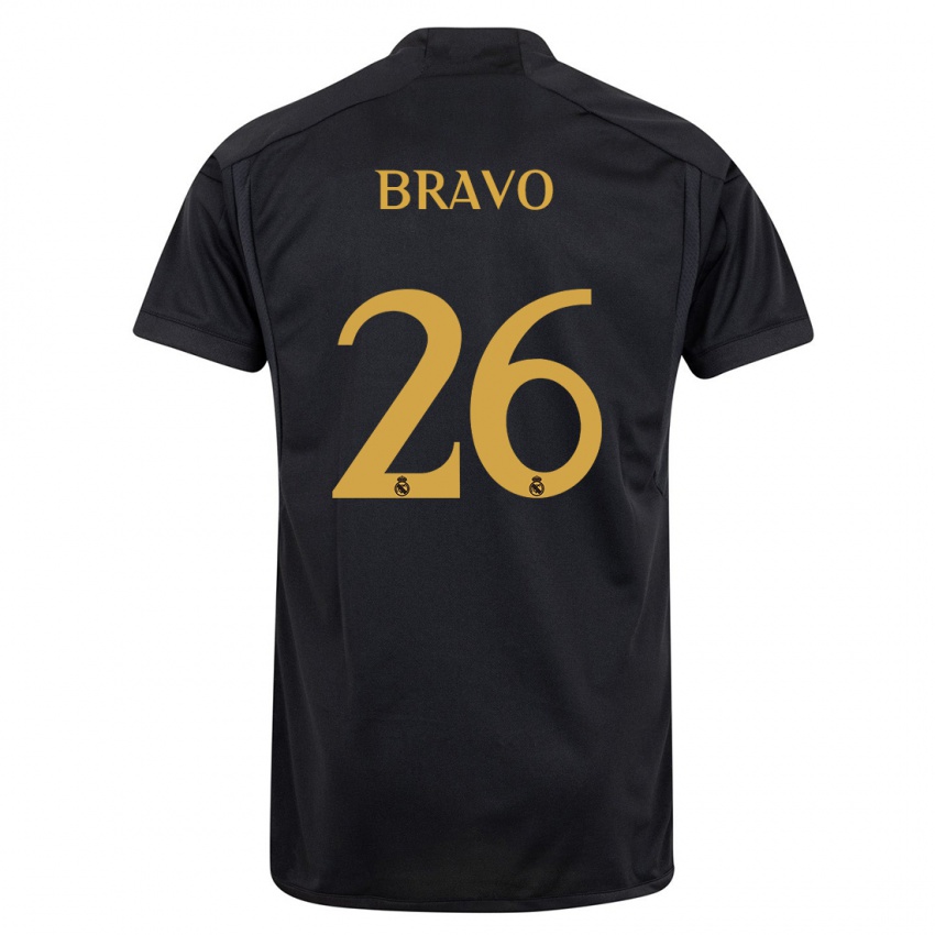 Kinder Iker Bravo #26 Schwarz Ausweichtrikot Trikot 2023/24 T-Shirt Schweiz