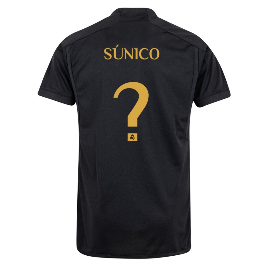 Kinder Guille Súnico #0 Schwarz Ausweichtrikot Trikot 2023/24 T-Shirt Schweiz