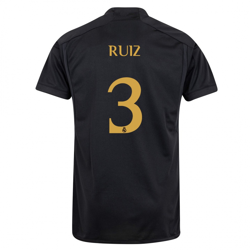 Kinder David Ruiz #3 Schwarz Ausweichtrikot Trikot 2023/24 T-Shirt Schweiz