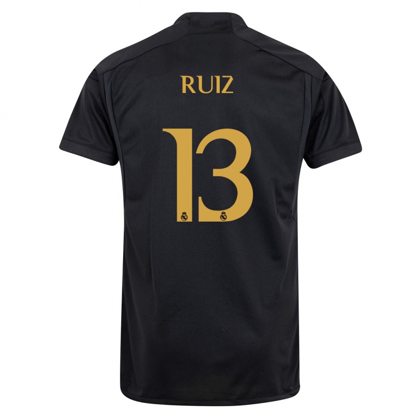 Kinder Guillermo Ruiz #13 Schwarz Ausweichtrikot Trikot 2023/24 T-Shirt Schweiz