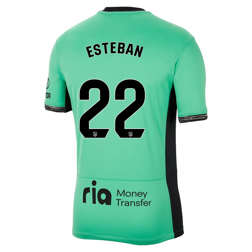 Enfant Maillot Paco Esteban #22 Vert Printanier Troisieme 2023/24 T-Shirt Suisse