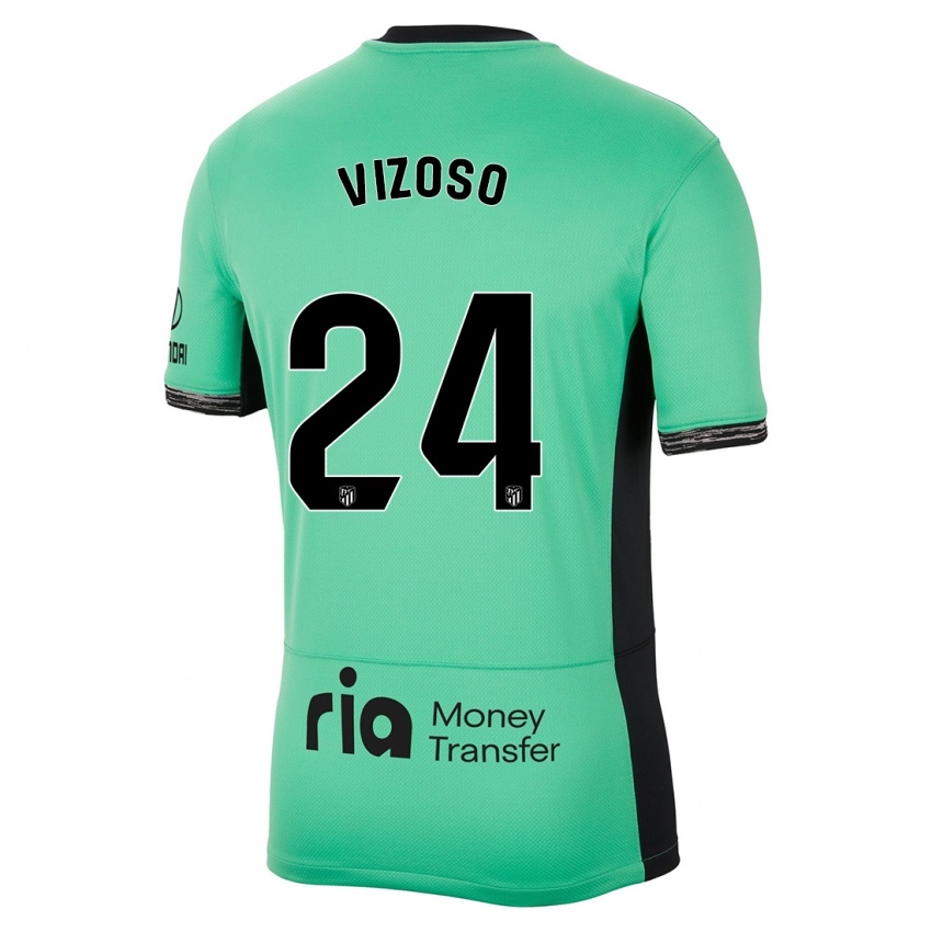 Enfant Maillot Paula Vizoso #24 Vert Printanier Troisieme 2023/24 T-Shirt Suisse