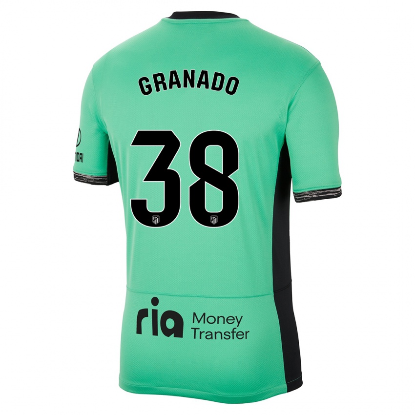 Kinder Adrian Granado #38 Frühlingsgrün Ausweichtrikot Trikot 2023/24 T-Shirt Schweiz