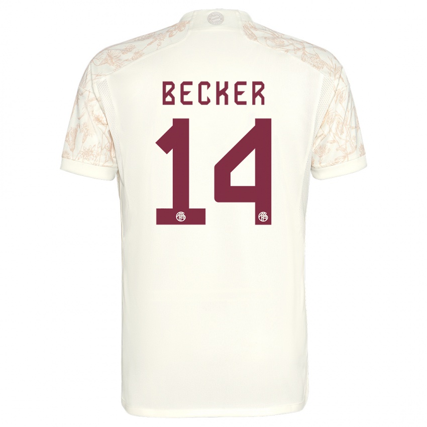 Kinder Lennard Becker #14 Cremefarben Ausweichtrikot Trikot 2023/24 T-Shirt Schweiz