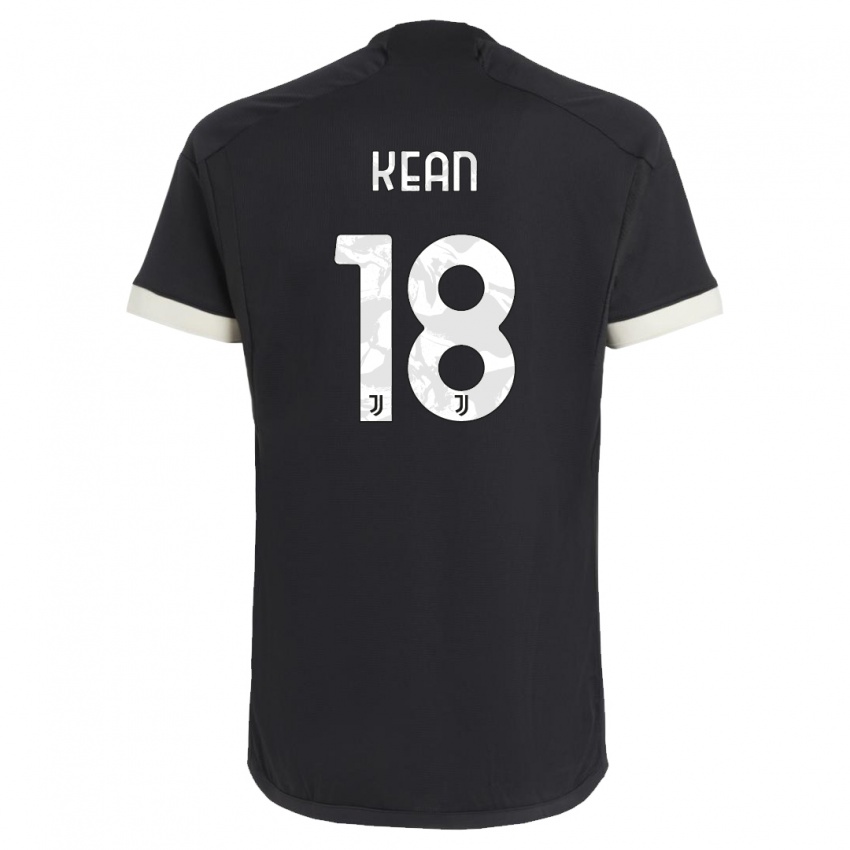 Kinder Moise Kean #18 Schwarz Ausweichtrikot Trikot 2023/24 T-Shirt Schweiz