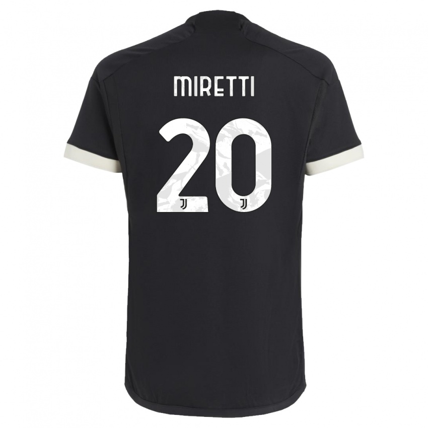 Kinder Fabio Miretti #20 Schwarz Ausweichtrikot Trikot 2023/24 T-Shirt Schweiz
