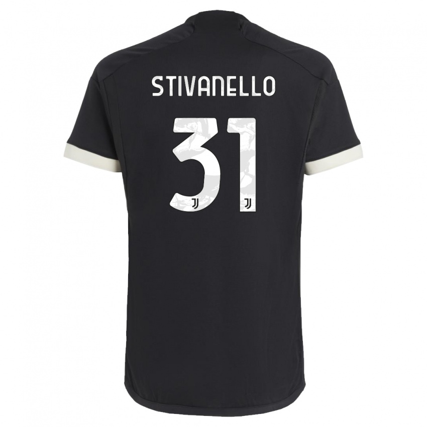 Kinder Riccardo Stivanello #31 Schwarz Ausweichtrikot Trikot 2023/24 T-Shirt Schweiz