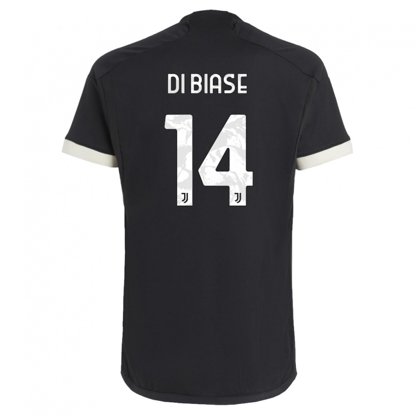 Kinder Gianmarco Di Biase #14 Schwarz Ausweichtrikot Trikot 2023/24 T-Shirt Schweiz