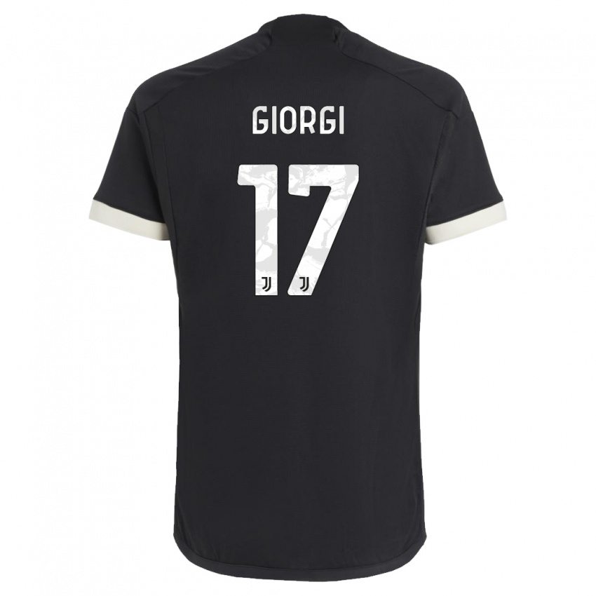 Kinder Lorenzo Giorgi #17 Schwarz Ausweichtrikot Trikot 2023/24 T-Shirt Schweiz