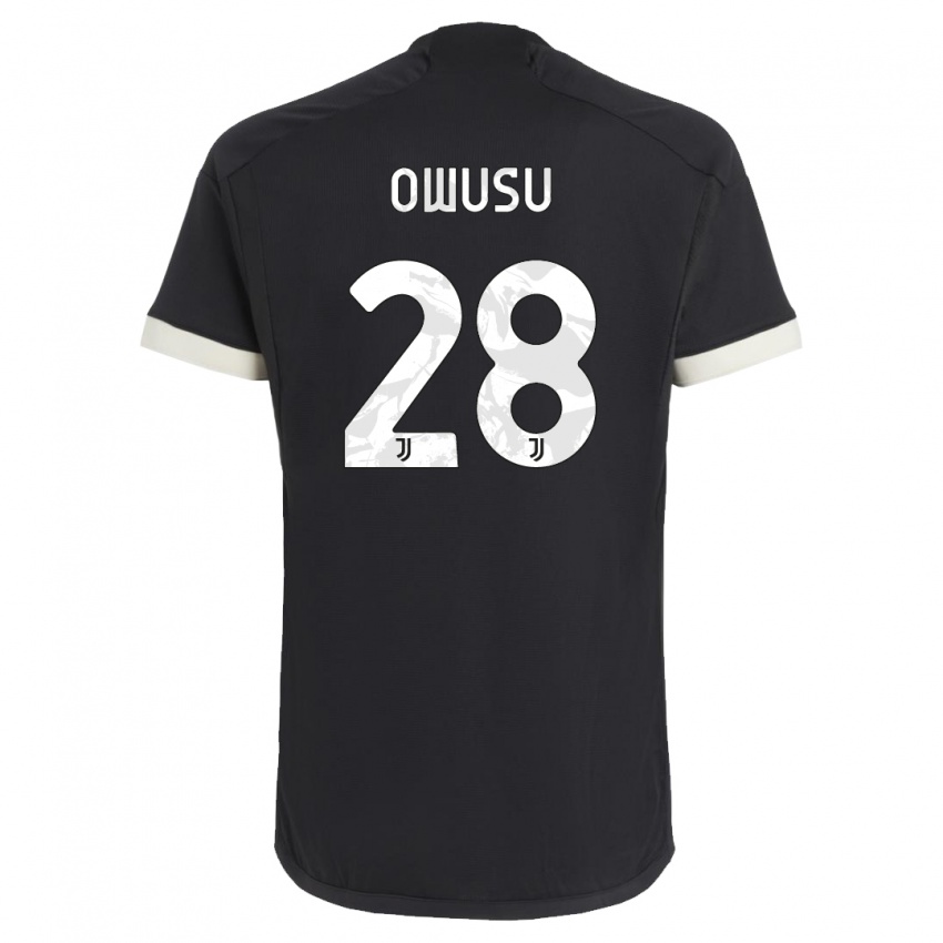 Kinder Augusto Owusu #28 Schwarz Ausweichtrikot Trikot 2023/24 T-Shirt Schweiz