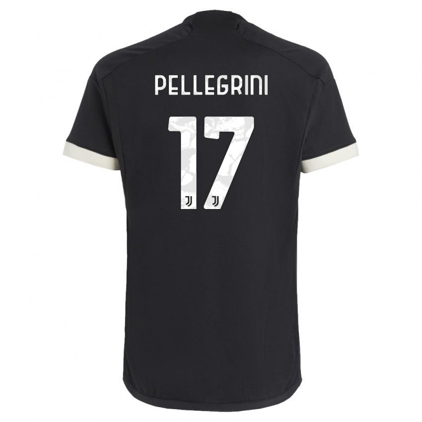 Kinder Luca Pellegrini #17 Schwarz Ausweichtrikot Trikot 2023/24 T-Shirt Schweiz