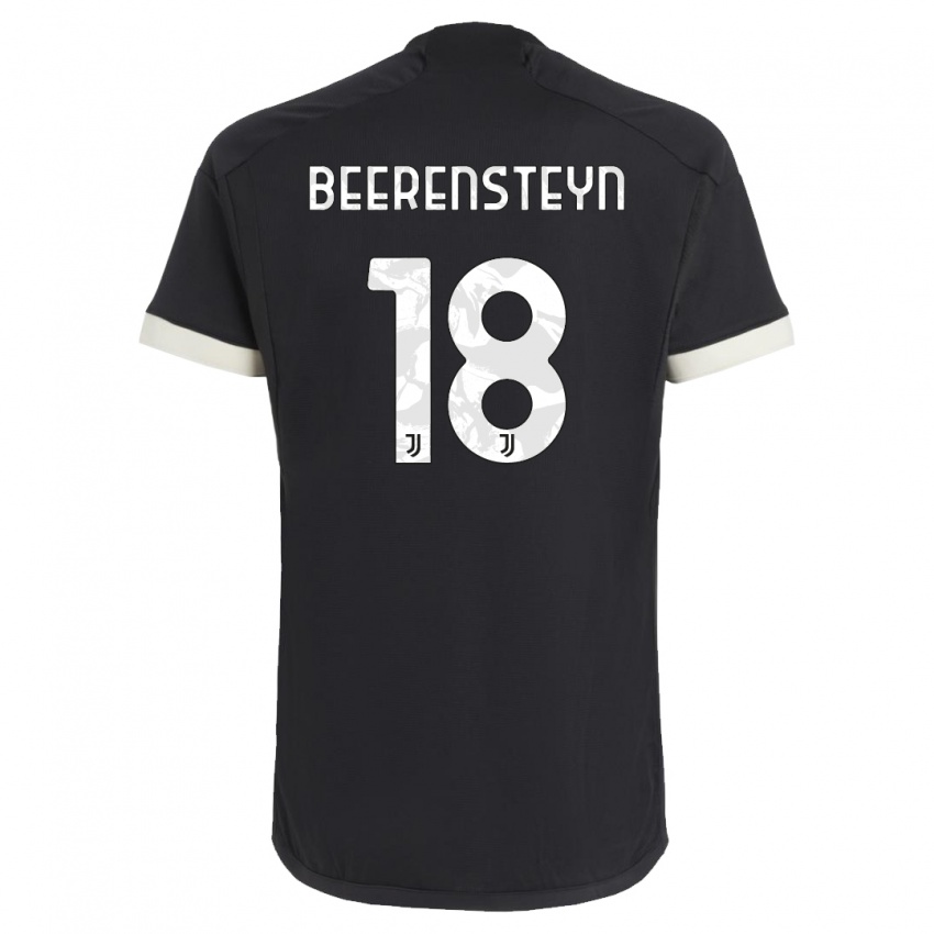 Kinder Lineth Beerensteyn #18 Schwarz Ausweichtrikot Trikot 2023/24 T-Shirt Schweiz