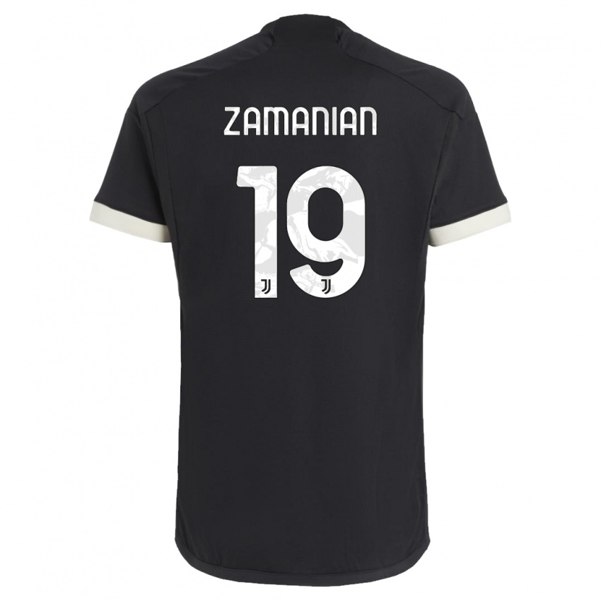 Kinder Annahita Zamanian #19 Schwarz Ausweichtrikot Trikot 2023/24 T-Shirt Schweiz