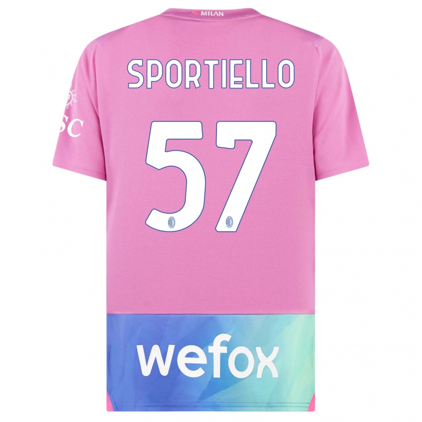 Kinder Marco Sportiello #57 Pink Lila Ausweichtrikot Trikot 2023/24 T-Shirt Schweiz