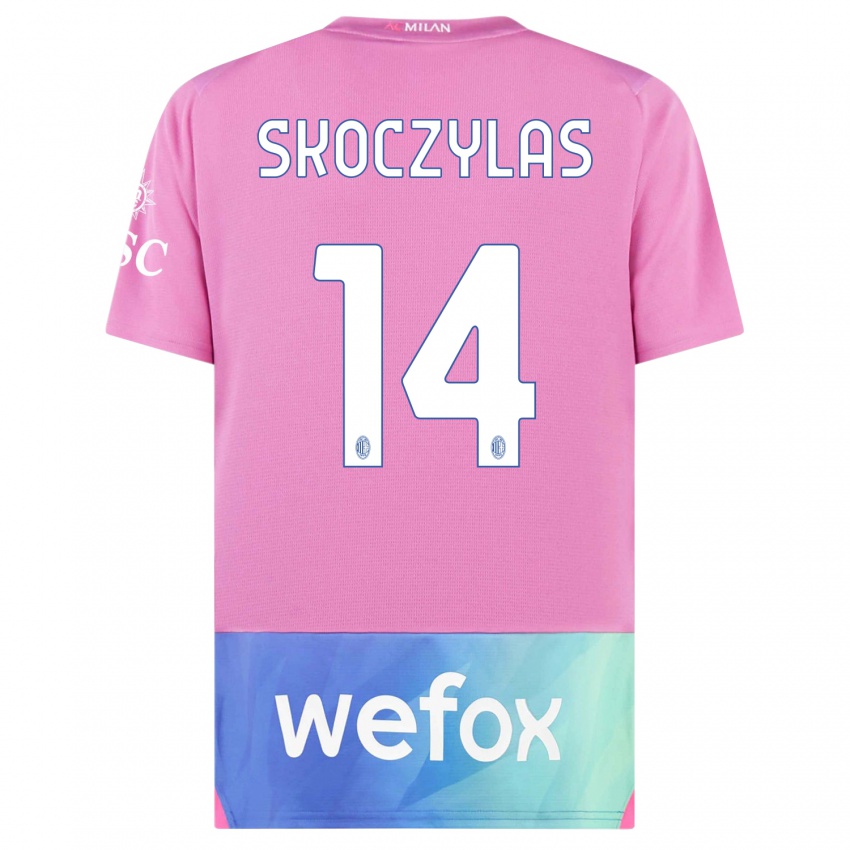 Kinder Mateusz Skoczylas #14 Pink Lila Ausweichtrikot Trikot 2023/24 T-Shirt Schweiz