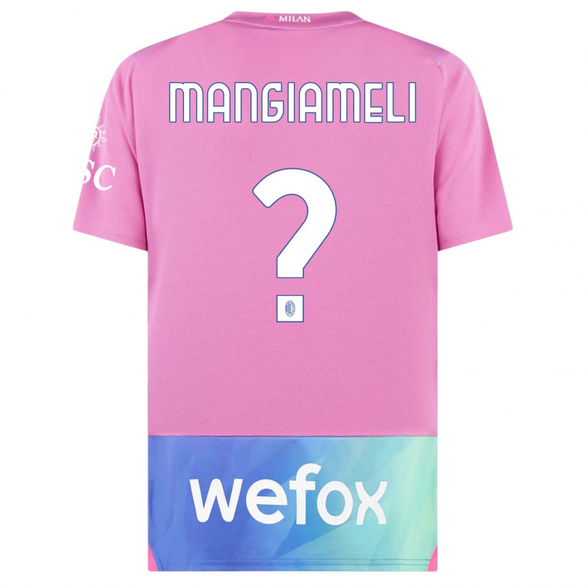 Kinder Federico Mangiameli #0 Pink Lila Ausweichtrikot Trikot 2023/24 T-Shirt Schweiz