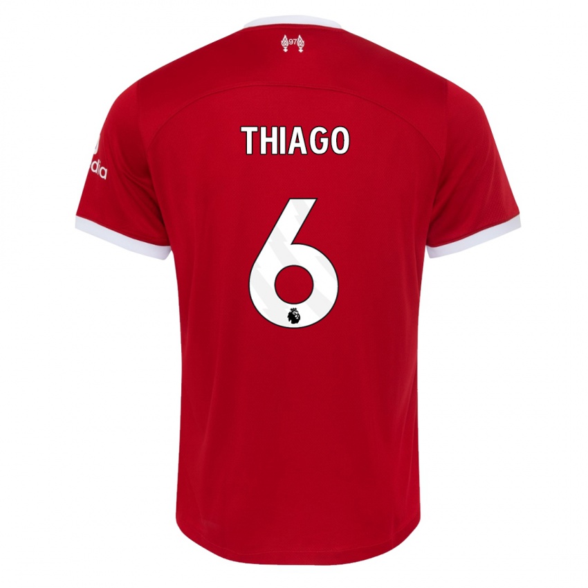 Herren Thiago #6 Rot Heimtrikot Trikot 2023/24 T-Shirt Schweiz