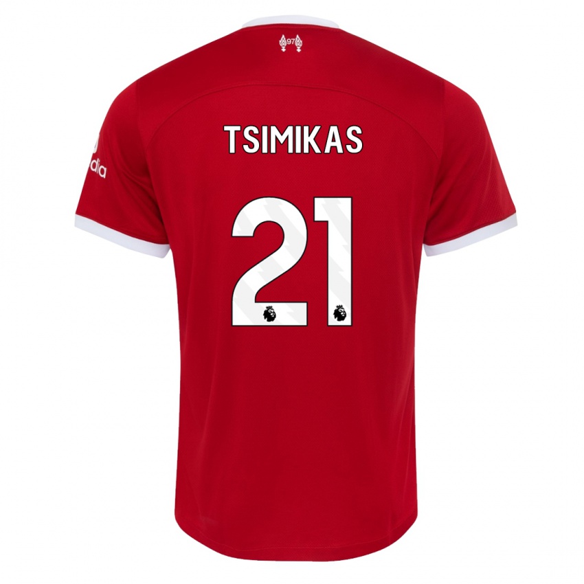 Herren Konstantinos Tsimikas #21 Rot Heimtrikot Trikot 2023/24 T-Shirt Schweiz