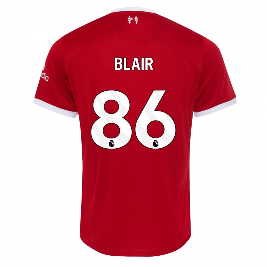 Homme Maillot Harvey Blair #86 Rouge Tenues Domicile 2023/24 T-Shirt Suisse