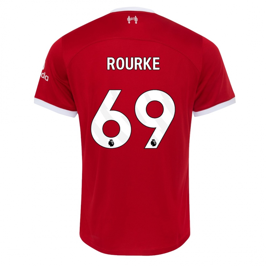 Homme Maillot Fidel O'rourke #69 Rouge Tenues Domicile 2023/24 T-Shirt Suisse