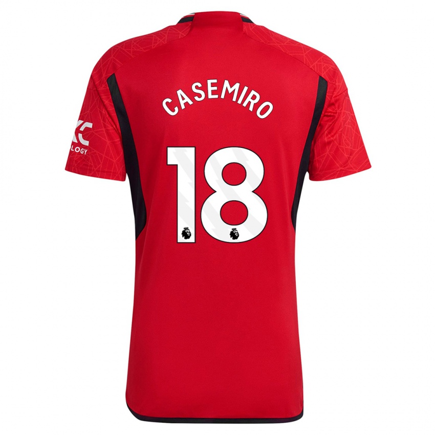 Herren Casemiro #18 Rot Heimtrikot Trikot 2023/24 T-Shirt Schweiz