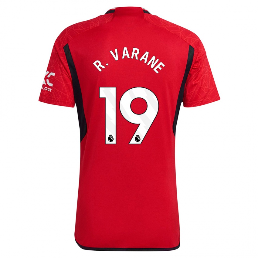 Herren Raphael Varane #19 Rot Heimtrikot Trikot 2023/24 T-Shirt Schweiz