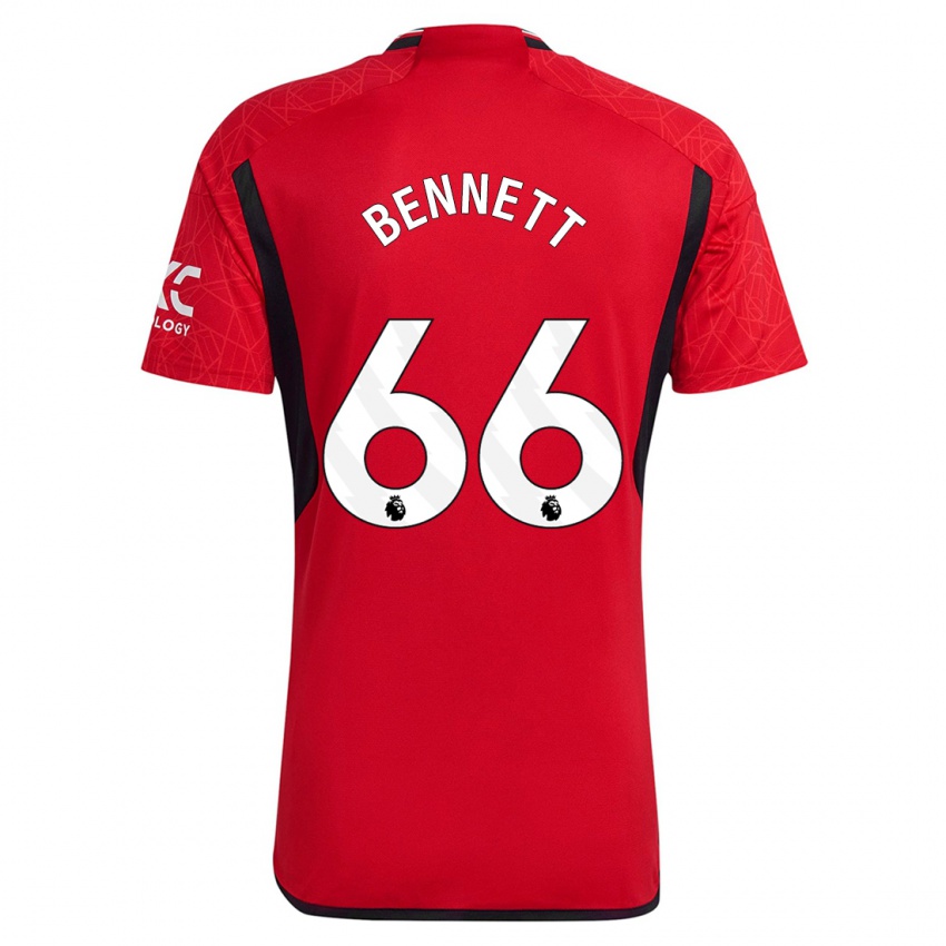 Homme Maillot Rhys Bennett #66 Rouge Tenues Domicile 2023/24 T-Shirt Suisse