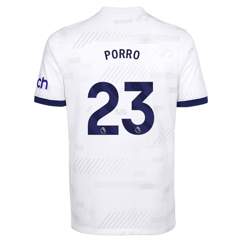 Herren Pedro Porro #23 Weiß Heimtrikot Trikot 2023/24 T-Shirt Schweiz