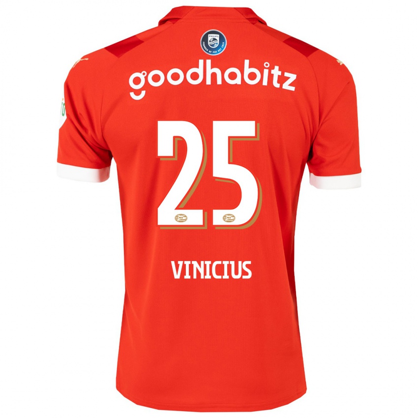 Herren Carlos Vinicius #25 Rot Heimtrikot Trikot 2023/24 T-Shirt Schweiz