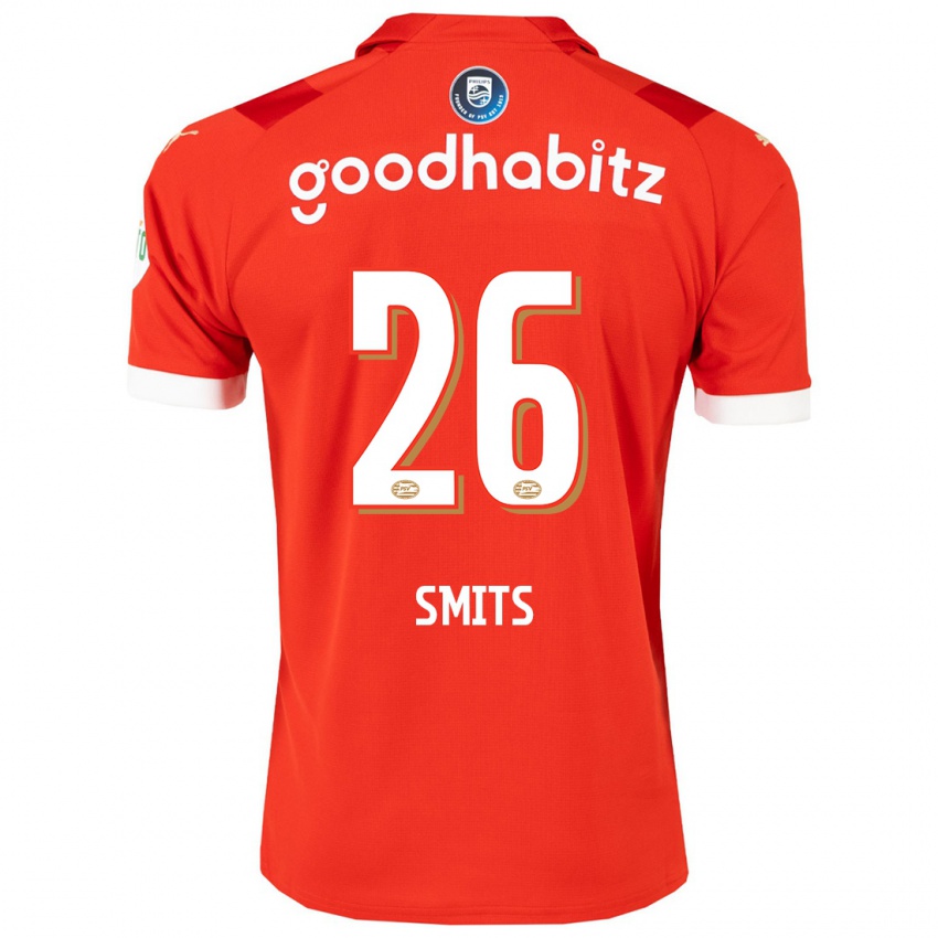Herren Eef Smits #26 Rot Heimtrikot Trikot 2023/24 T-Shirt Schweiz