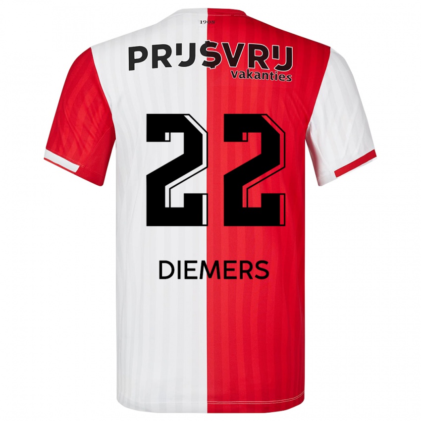 Herren Mark Diemers #22 Rot-Weiss Heimtrikot Trikot 2023/24 T-Shirt Schweiz