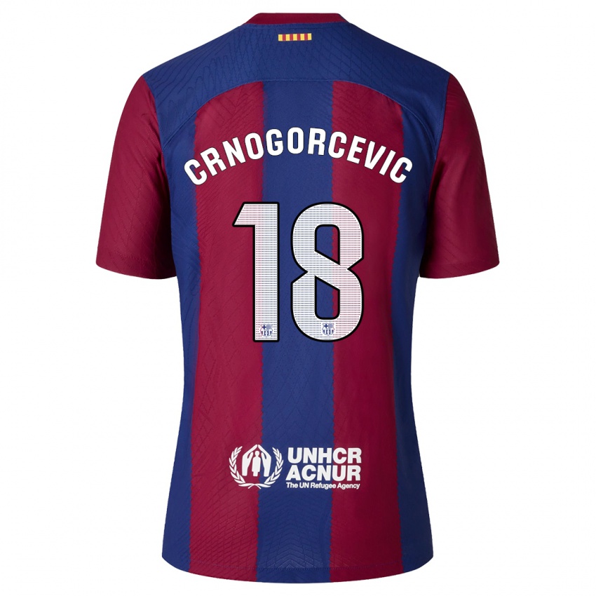 Herren Ana-Maria Crnogorcevic #18 Rot Blau Heimtrikot Trikot 2023/24 T-Shirt Schweiz