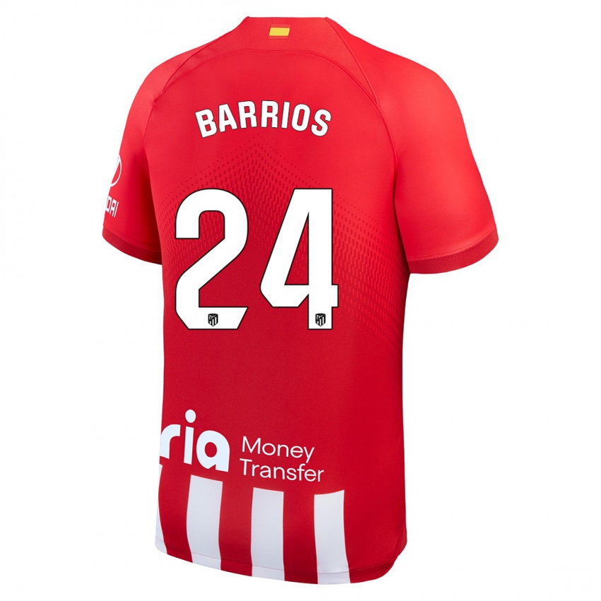 Herren Pablo Barrios #24 Rot-Weiss Heimtrikot Trikot 2023/24 T-Shirt Schweiz