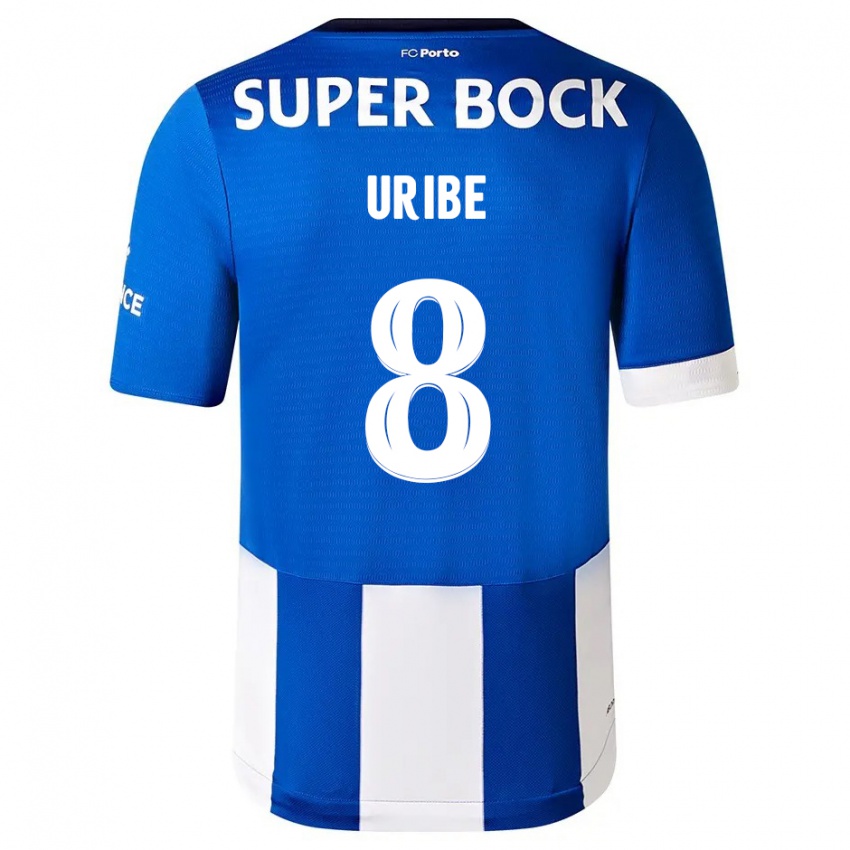 Herren Mateus Uribe #8 Blau Weiss Heimtrikot Trikot 2023/24 T-Shirt Schweiz