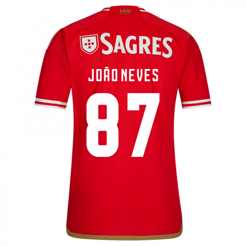 Herren João Neves #87 Rot Heimtrikot Trikot 2023/24 T-Shirt Schweiz