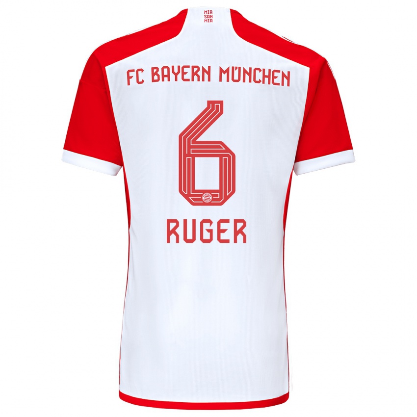 Herren Kurt Ruger #6 Rot-Weiss Heimtrikot Trikot 2023/24 T-Shirt Schweiz