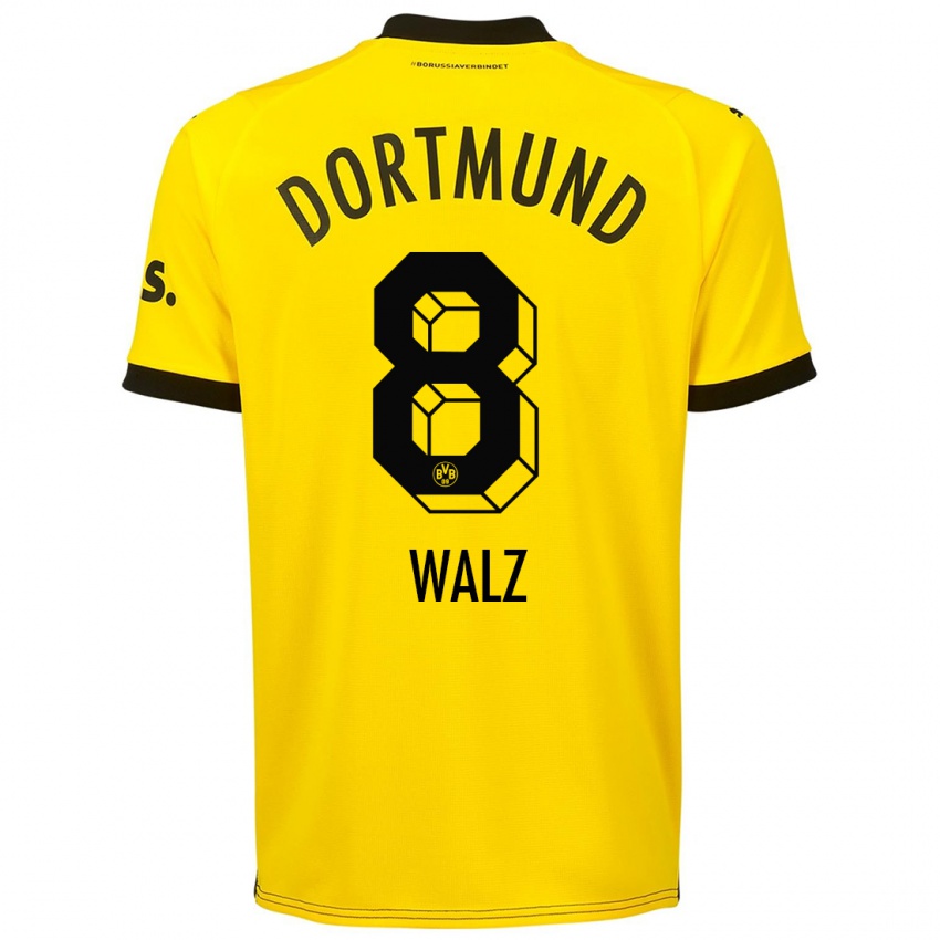 Herren Vasco Walz #8 Gelb Heimtrikot Trikot 2023/24 T-Shirt Schweiz