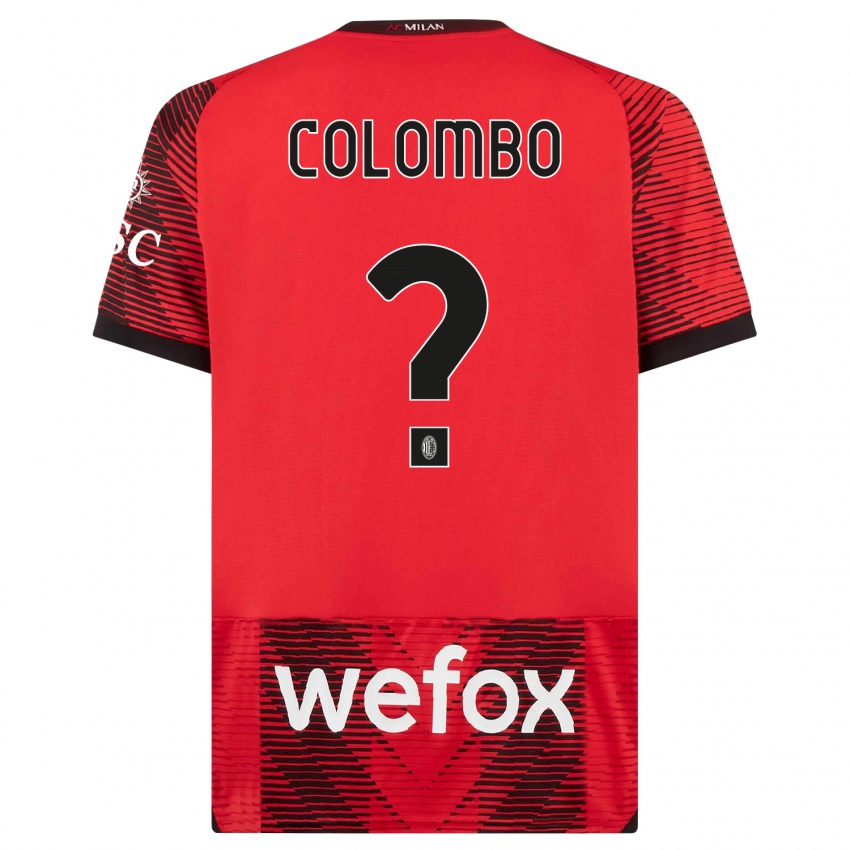 Herren Federico Colombo #0 Rot Schwarz Heimtrikot Trikot 2023/24 T-Shirt Schweiz
