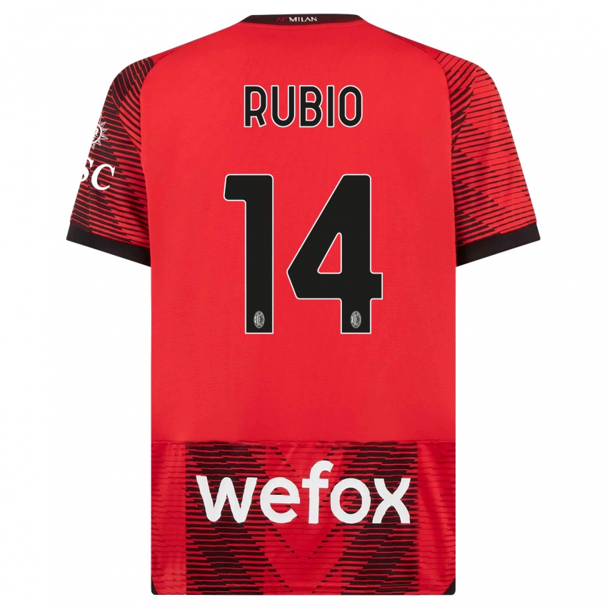 Herren Silvia Rubio #14 Rot Schwarz Heimtrikot Trikot 2023/24 T-Shirt Schweiz